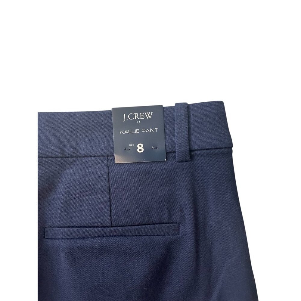 J.Crew Womens Navy Kallie Pant Size Medium Classic Fit Stretch Trousers - Picture 12 of 12